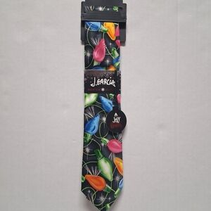 J Garcia Festive Holiday Lights Necktie NWT